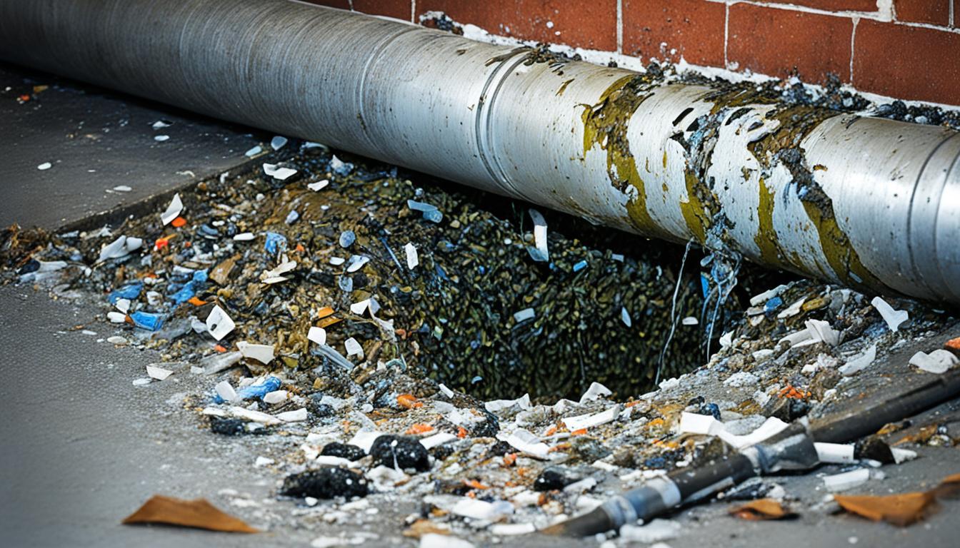 What causes sewage to back up?
